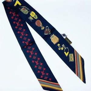 Louis Vuitton Silk Bandeau Skinny Scarf